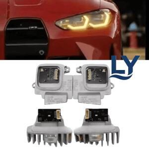 BMW 4 시리즈 G22 G23 G26 M3 G80 M4 G82 G83 2021 주간 주행등 노란색 DRL LED 모듈 보드 세트 9851047
