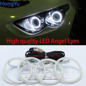 슈퍼 브라이트 백색 3528 SMD LED 엔젤 아이 키트 주간 주행등 DRL (인피니티 FX QX70 FX35 2009-2013)