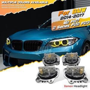 14-17년식 BMW 2 시리즈 F22 F23 F87 M2 옐로우 화이트 엔젤 아이즈 DRL LED 모듈 63117388924 제논 헤드라