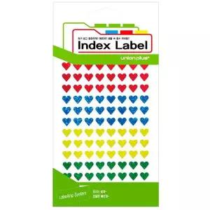 [골드스마일]유니온 스티커 하트스티커 홀로그램 9x8 5색 5색 UL 23285 UL2