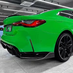 BMW M4 G82 G83 21-26 리어 범퍼 디퓨저 사이드 스플리터 글로시 블랙 카본