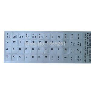 모든 키보드 (2pcs) 노트북 스티커 태블릿 PC 불투명 QWERTY 스페인 Teclado Espanol teclado espanol