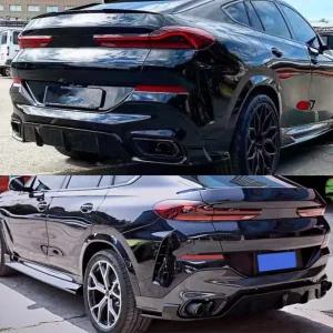 BMW X6 G06 M 스포츠 19-22 ABS 리어 범퍼 디퓨저 립 스플리터 보호대 장식