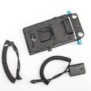 FOTGA V-Lock 배터리 플레이트 어댑터, NP-FW50 케이블 포함, V 마운트 방송 SLR HD 카메라용