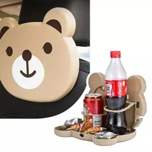 귀여운 곰돌이 차안테이블 시트백테이블 차량용밥상 차박 접이식