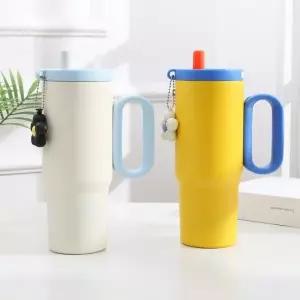 304스텐 650ml 키링 텀블러 캠핑용품 빨대포함