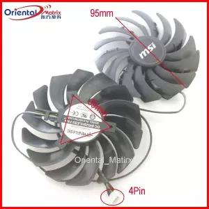 2 개 CPLD10010S12HH MSI RX5700 RX5600 게이밍 X 그래픽 카드 냉각 팬용 12V 95mm VGA 팬