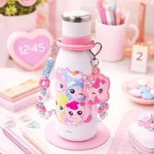 캐치티니핑 키링 스트랩 텀블러세트 500ml-화이트