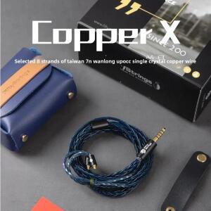 FiftyStrings Copper X 8 코어 3in1 HIFI 헤드폰 리뉴얼 케이블 26.5awg 대만 7N Wanlong Upocc 단결정 구