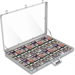 Hupsjer 카드 디스플레이 케이스 대형 알루미늄 34인치 L x 22인치 W 손잡이가 있는 잠금식 트레이딩