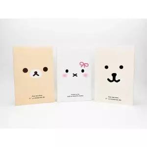 [셀러허브]곰돌이 토끼 캐릭터 다이어리 공책 노트 무지노트 무선노트 귀여운 미니 (S49449798)