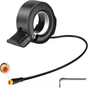 업그레이드된 전기 자전거 엄지 스로틀 130X 12V-72V 방수 3핀 커넥터 좌우 유니버설 핏 22.2mm 핸들바