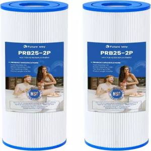 플레코 PRB25 유니셀 C-4326 가디언 413-106 필버 FC-2375/FC-2370 스파 필터 5X13 드롭 25평방피트 2팩용