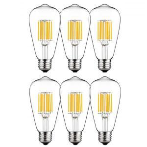 6X 레트로 LED 필 라 멘 트 램프 E27 4W 8W 12W 16W Dimmavle 빈티지 에디슨 Led 전구 ST64 AC220V 실내 투