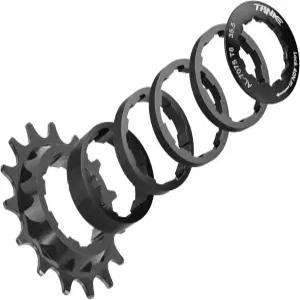 CooMeng 15T/16T/18T 단일 속도 톱니바퀴 변환 키트 스페이서 및 잠금 링이 있는 알루미늄 카세트