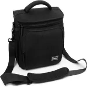 Cwatcun 카메라 크로스바디 숄더 메신저 케이스 DSLR/SLR/미러리스 사진 여행용 슬링백 삼각대 홀더 및