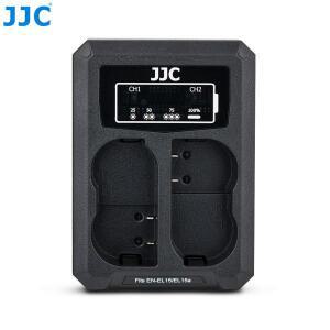 니콘 호환 ZFC Z30 Z50 II EN-EL25 듀얼 배터리 충전기용 JJC USB 카메라 충전기(충전 케이블 포함)