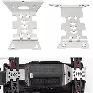WLD-RC 2피스 스키드 플레이트 세트 ARRMA 1/16 고르곤 GROM 4X4 및 퀘이크 4X4용 1.2mm 스테인리스 스틸