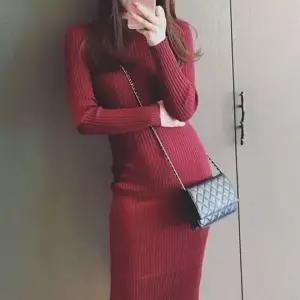 [셀러에이드]여성 니트 원피스 롱 블랙 슬림핏 결혼식 하객룩 오피스룩 가을