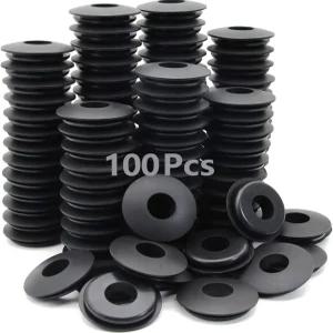 GREPSPUD 100pcs 글래드 핸드 씰 고무 트럭 블랙 폴리우레탄 와셔 반 트레일러 트랙터용 원형 켓 부품 번호