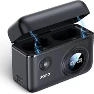 llano 18W DJI Osmo 360용 고속 듀얼 카메라 배터리 충전기 액션 5 프로 4 및 3 스마트 디지털 디스플레이