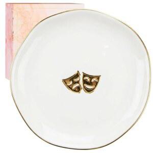 이노베타 뮤지컬 극장 여성 선물 교사 세라믹 주얼리 트레이 반지 귀걸이 목걸이 팔찌 장식용 장신구 접시 4 75