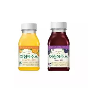 아침에주스 오렌지 210ml x 10개입 + 포도 210ml x 10개입 (총20개)