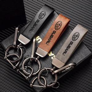 자동차 빈티지 가죽 키 체인 링 럭셔리 스바루 Impreza 레거시 STI WRX BRZ Forester XV 아웃백 Crosstrek