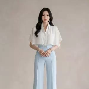 [금찌]금찌 레비 케이프 블라우스 ST8450B
