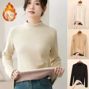 기모목티 여자 겨울 티셔츠 반폴라 폴라티 방한 상의