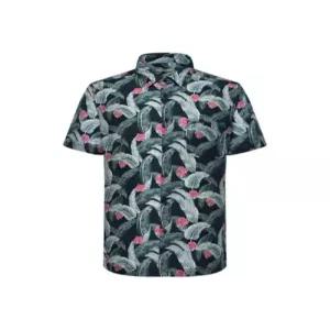 닥스셔츠 DAKSSHIRTS 레이온혼방 트로피칼 프린트 캐주얼 반팔셔츠 레귤러핏