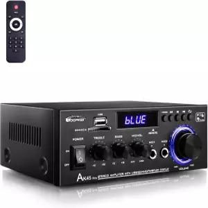 블루투스 5.0 맥스 400W 2.0 채널 스테레오 앰프 시스템을 갖춘 홈 시어터 스피커 노래방 차고 USB SD RCA