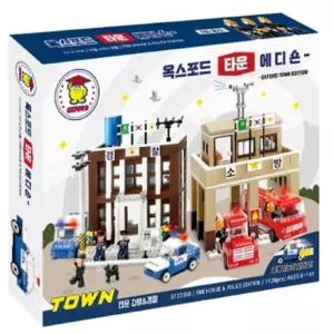 옥스포드 국내생산 창의력발달 놀이하는 학습블럭 소방+경찰 1128pcs 어린이 선물