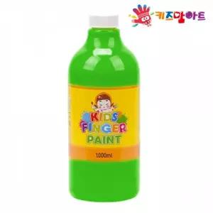 키즈맘아트 미술놀이 핑거페인트 1000ml 낱색 (연두색)