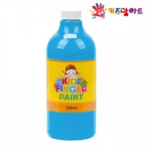 키즈맘아트 미술놀이 핑거페인트 1000ml 낱색 (하늘색)
