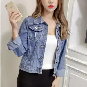 여자 봄 가을 패션 아우터 귀여운 숏 짧은 청자켓