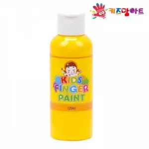키즈맘아트 미술놀이 핑거페인트 120ml 낱색 (노랑색)