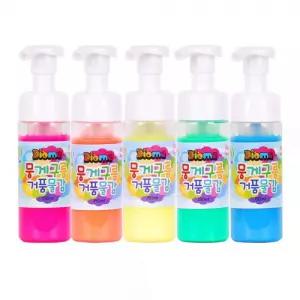 키즈맘아트 미술놀이 뭉게구름 거품물감 150ml x 5색 세트