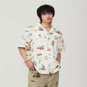 와키윌리 키키 하와이안 반팔셔츠 패턴 WA2602SS16TC