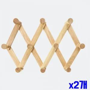 도어후크 옷걸이 우드 자바라 특대 X2개 수납걸이