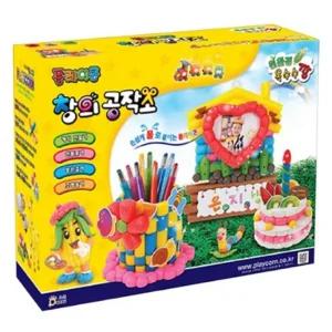 플레이콘 교육도구 옥수수전분 손쉽게 물로 붙이는 플레이콘_창의생산품 수업교재