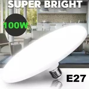220V E27 슈퍼 밝은 LED 전구 20W 30W 40W 60W 100W UFO 조명 실내 차가운 흰색 테이블 램프 차고