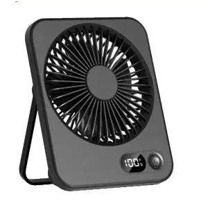 휴대용 책상용 선풍기 USB 충전식 180 전원 표시 기능이 있는 틸트 접이식 개인용 5단 속도 초저소음