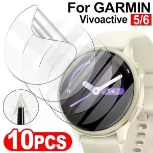 Garmin Vivoactive 6 5 HD 용 TPU 하이드로 겔 필름 화면 보호기 6/5 스크래치 방지 Smartwatch 보호