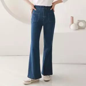 봄가을 여자 와이드 부츠컷 청바지 나팔 데님 팬츠 여자청바지 와이드청바지