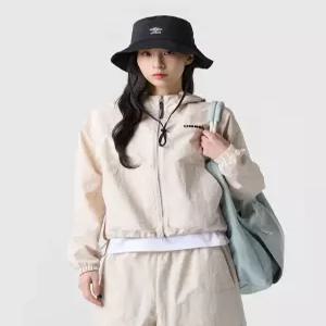 엄브로 HBL 엄그레이 워싱 후드 바람막이 자켓 아이보리 UR124CJK21 6033580
