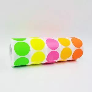 형광 원형 스티커 500장 (3.8cm) G