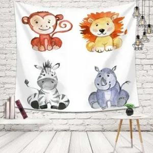 동물친구들 패브릭 포스터 가림막(소-100X70cm)