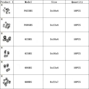 VORON 0 3x10x4 ABEC-7 Voron 3D 플랜지 베어링 F623-RS 볼 인쇄 용 10Pcs