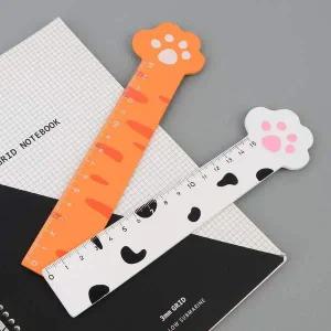 귀여운 고양이발 자 15cm 투명 아크릴 자 학생 필기구 문구용품